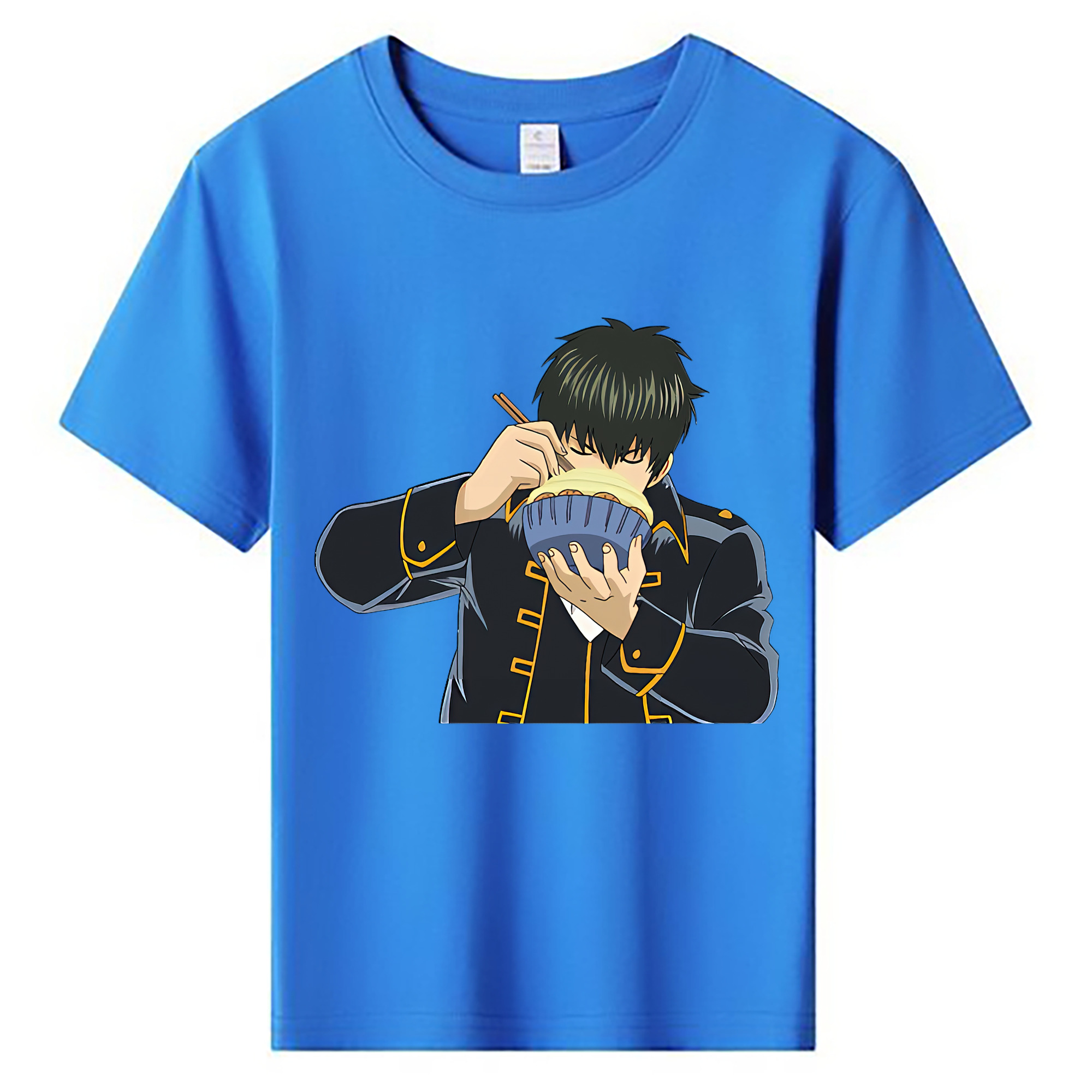 （画像用） ぎんたま 坂田銀時（さかたぎんとき） 神楽 志村新八（しむら しんぱち） GINTAMA Sakata Gintoki Kagura Shimura Shinpachi 綿100％キッズTシャツ（フロントプリント）